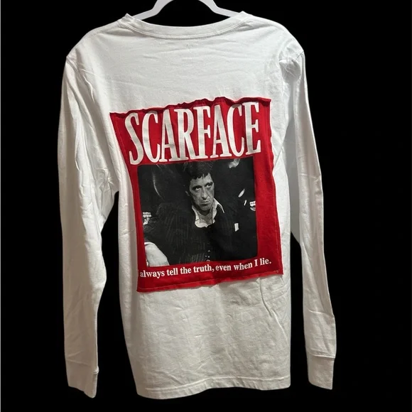 SCARFACE handmade custom original oversized long sleeve tee TONY MONTANA